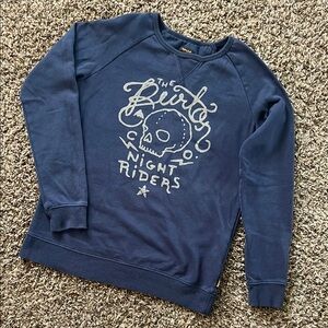 Burton Durable Goods Night Riders Skull Graphic Pullover Sweatshirt, Size XS